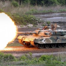The tanks in action — 10