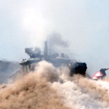 The tanks in action — 12