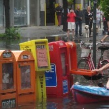 People having fun with Hurricane Irene — 25