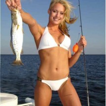 Girls fishing in bikini — 10