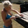 Girls fishing in bikini — 28
