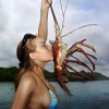 Girls fishing in bikini — 29