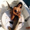 Girls fishing in bikini — 32
