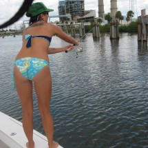 Girls fishing in bikini — 34