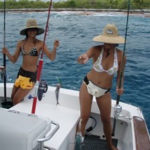 Girls fishing in bikini — 9