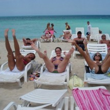 Photos of girls from holiday on beach — 15